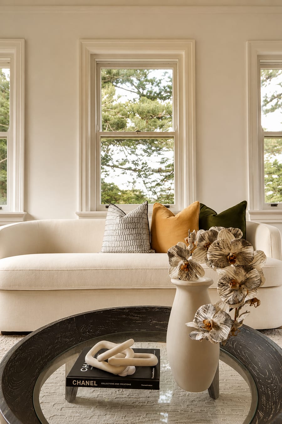 Living room styled with Sparkle Space furniture, art and soft furnishings