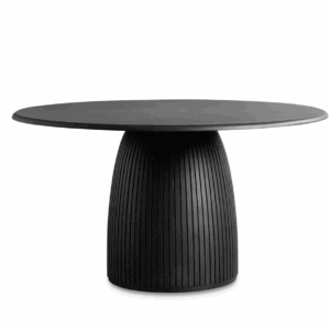 CDT8234-DW 1.4m Round Dining Table - Full Black