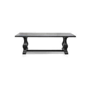 CDT6616 Elm Wood Dining Table 2.4m - Full Black